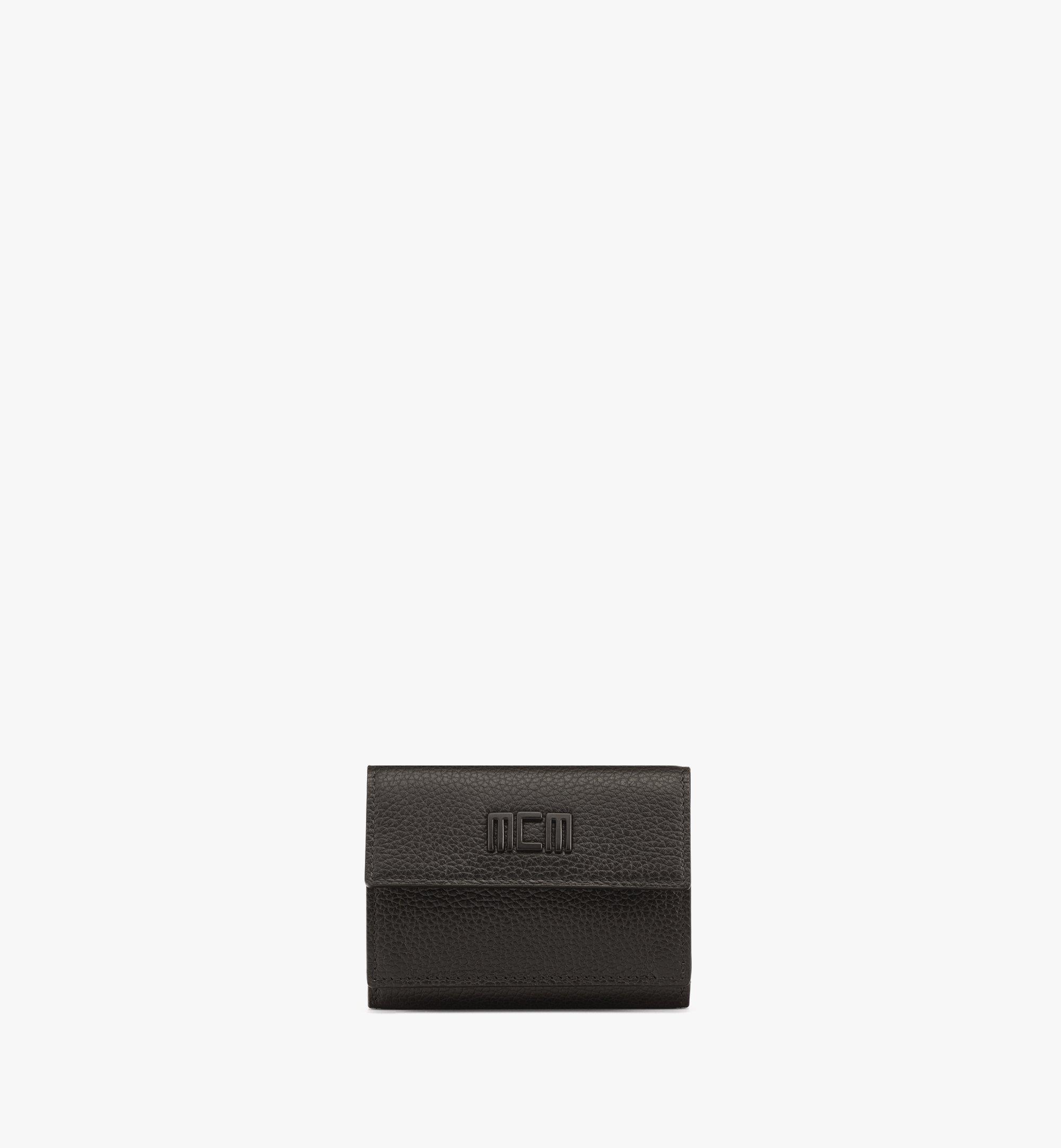 MCM Tech Trifold Wallet in Embossed Spanish Leather 1